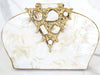 White and Gold  Mother Of Pearl Clutch