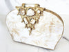 White and Gold  Mother Of Pearl Clutch