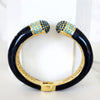 Navy Blue and Pave Stone Cuff