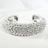 Silver Popcorn Cuff Bracelet