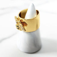 Goldtone Bumblebee Ring