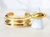 Modern Goldtone Cuff and Ring Combo