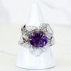 Sterling Silver Amethyst Flower Ring