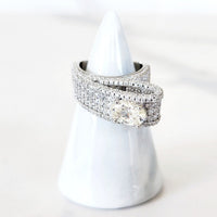 Sterling Silver Diamond Loop Ring