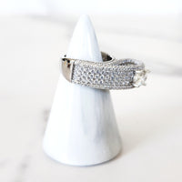 Sterling Silver Diamond Loop Ring