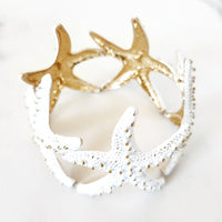 White and Gold Starfish Bracelet