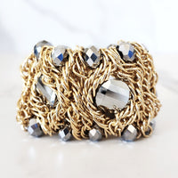 Gold and Silver Stretch Bracelet