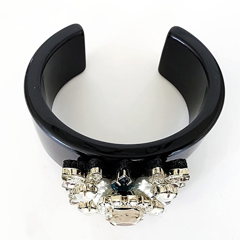 Black Snowflake Cuff Bracelet