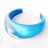 Aqua Blue Acrylic Resin Cuff Bracelet