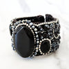 Black Stone Cuff Bracelet