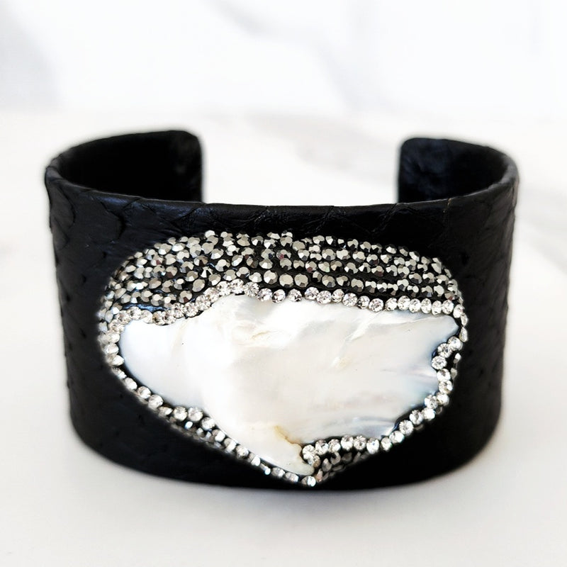 Black Pearl Cuff Bracelet