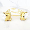 Gold Keshi Pearl Cuff Bracelet