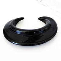 Modern Black Resin Cuff Bracelet