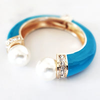 Blue Resin Cuff Bracelet