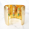 Gold Multicolor Jeweled Cuff Bracelet