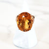 Sterling Silver Rose Gold Citrine Ring