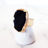 Black And Goldtone Ring