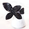 Black Pave Flower Ring