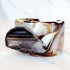 Brown Agate Slice Cuff Bracelet