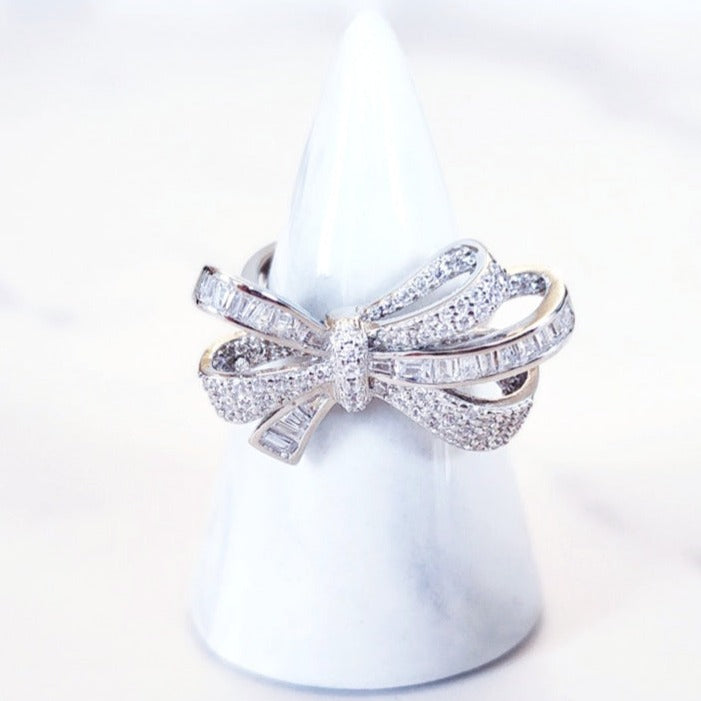 Sterling Silver Mini Bow Ring