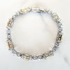 Sterling Silver Yellow Citrine Flower Ring and Tennis Bracelet