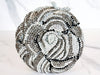 Grey, White and Black Flower Clutch Purse and Grey Austrian Crystal Ring