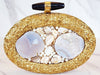 Gold Agate Slice Clutch