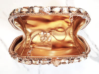 Brown Crystal Clutch