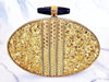 Gold Agate Slice Clutch