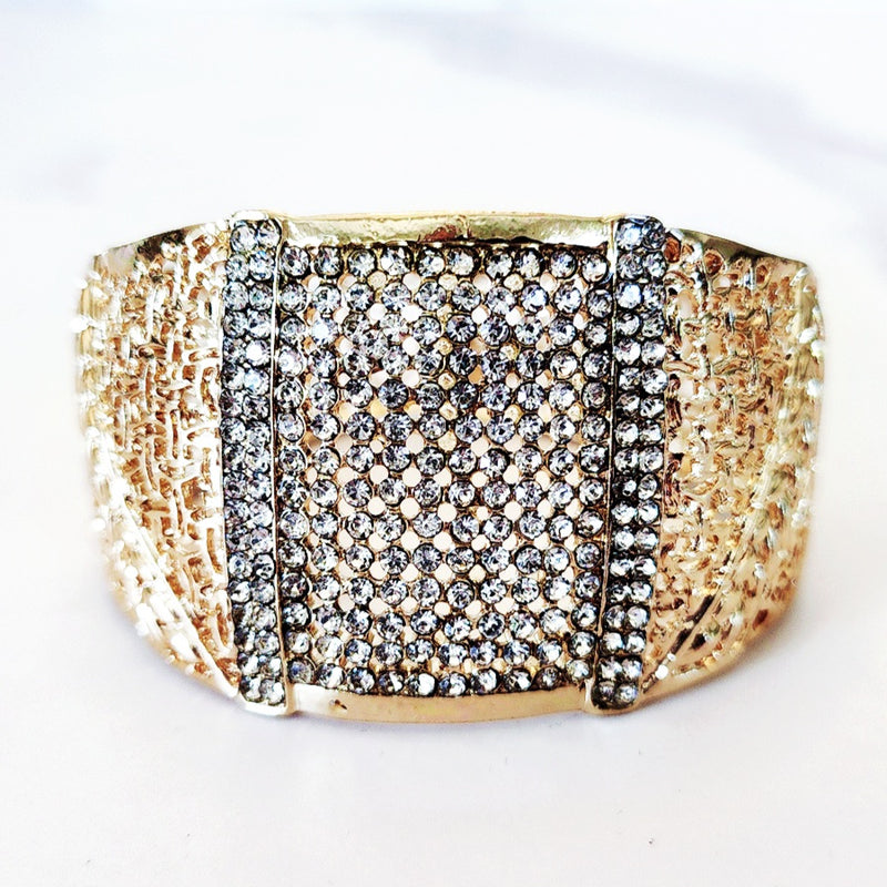 Gold and Silvertone Embellished Bracelet