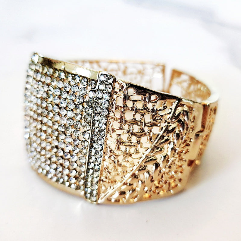 Gold and Silvertone Embellished Bracelet