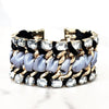 Woven Jeweled Punk Bracelet