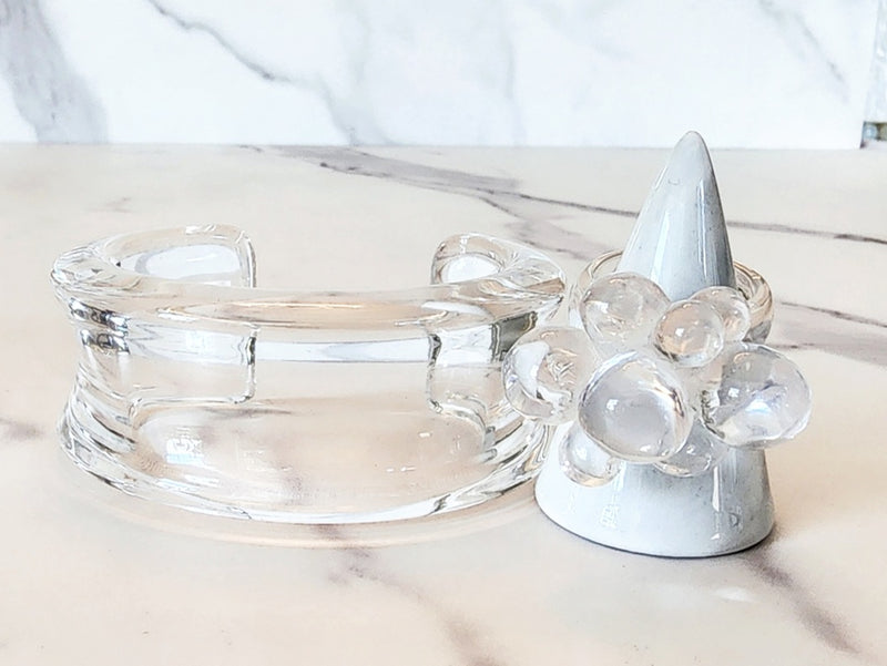 Translucent Resin Cuff and Bubble Ring