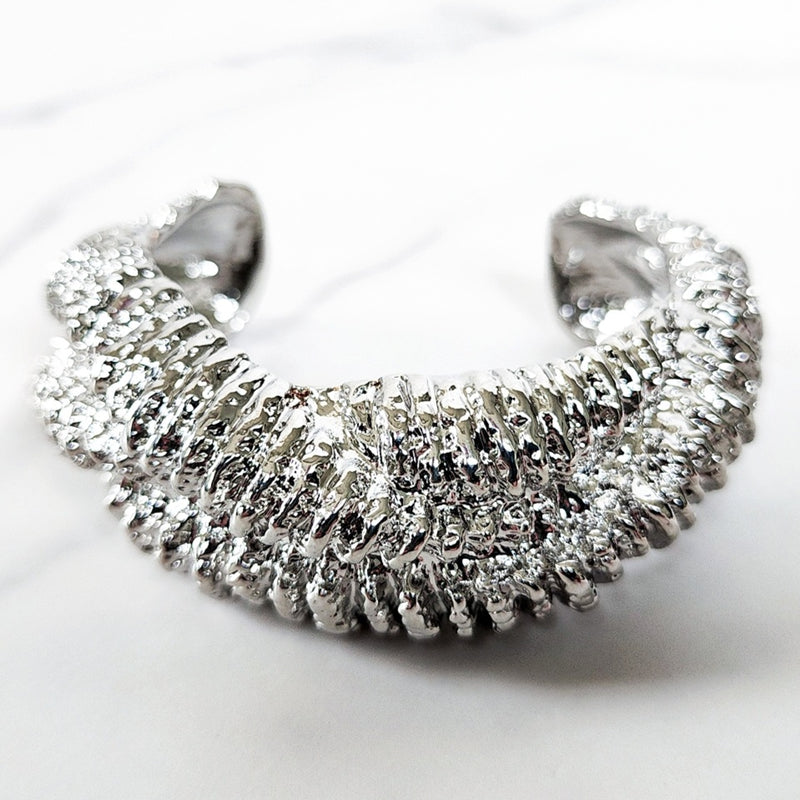 Silver Twist Cuff Bracelet