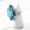 Sterling Silver Baby Blue Ring