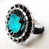 Sterling SIlver Paraiba Blue Tourmaline Ring