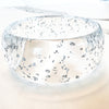 Transparent Silver Confetti Cuff Bracelet