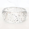 Transparent Silver Confetti Cuff Bracelet