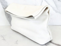 White Leather Clutch