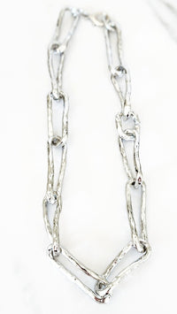 Silvertone Paperclip Necklace