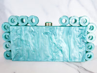 Teal Resin Clutch