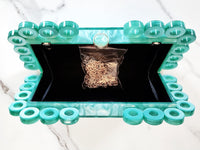 Teal Resin Clutch