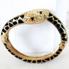 Black and Gold Snake Cuff Bracelet