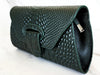 Green Leather Snakeskin Clutch