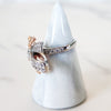 Sterling Silver and Rose Gold Bow Ring