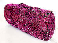 Purple Flower Crystal Clutch