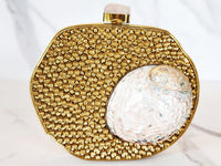 Gold Shell Clutch