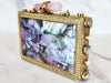 Gold Multicolored Mother of Pearl Clutch