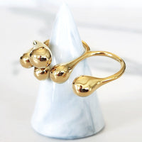 Modern Gold Double Finger Ring