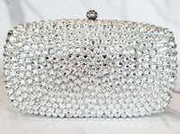 Silver Crystal Clutch